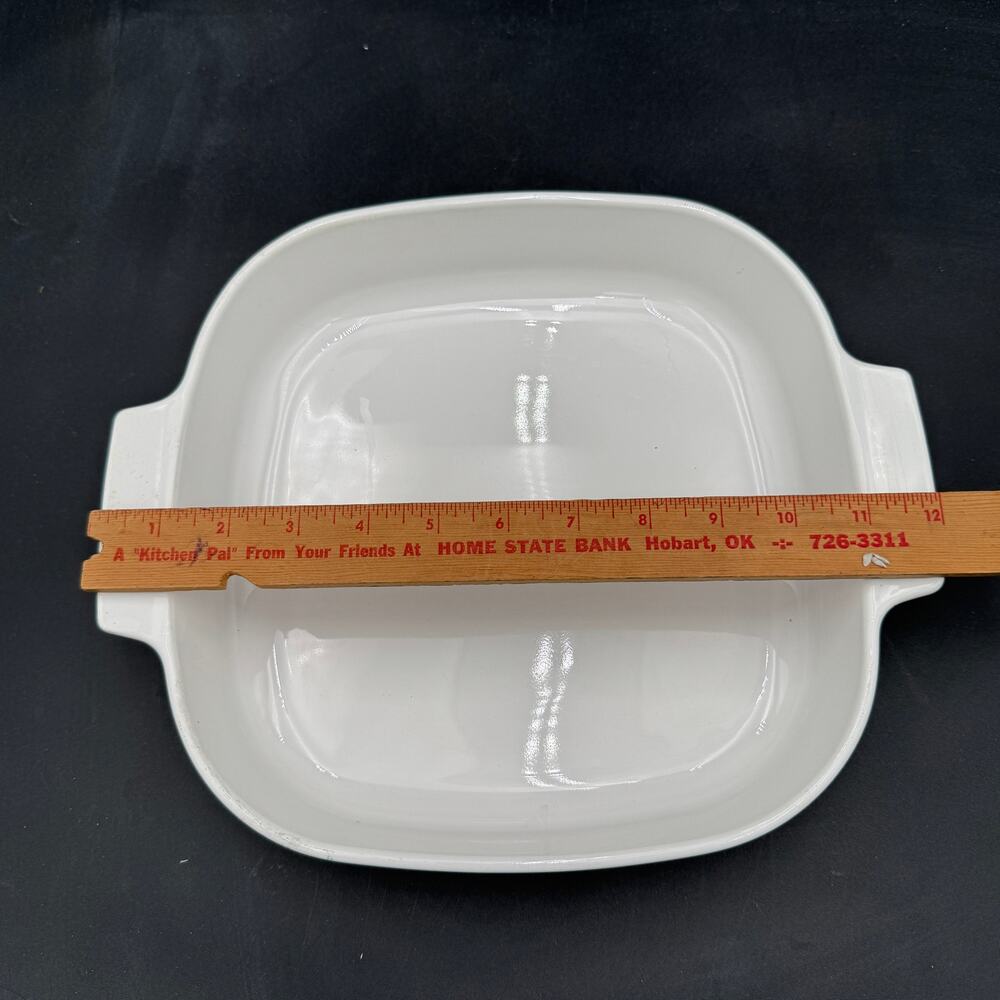CorningWare Square Microwave Browning Grill White Coupe MW-A-10 - Picture 2 of 6